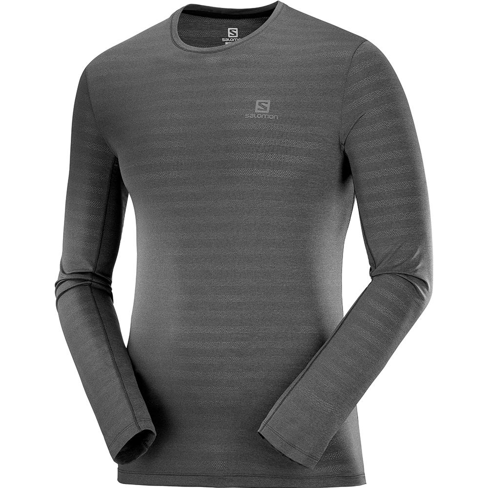 Tops Salomon Hombre Negras - Salomon Argentina XA LS M,864153-AQF